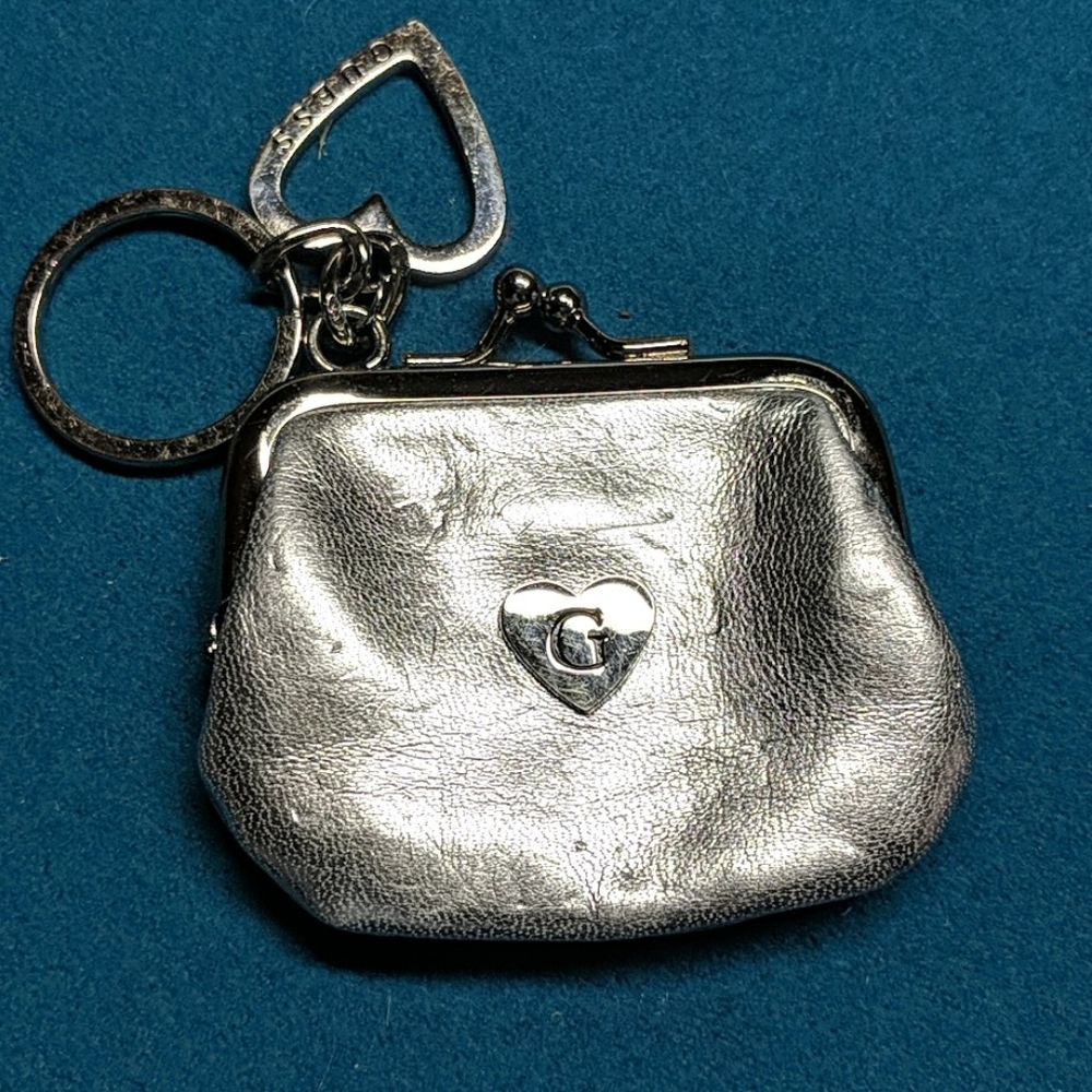 Guess change purse keychain